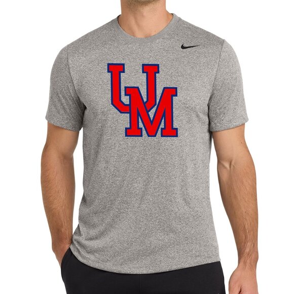 University of Mississippi Ole Miss Nike Team Legend Dri-Fit tee CARBON HEATHER - Picture 1 of 4